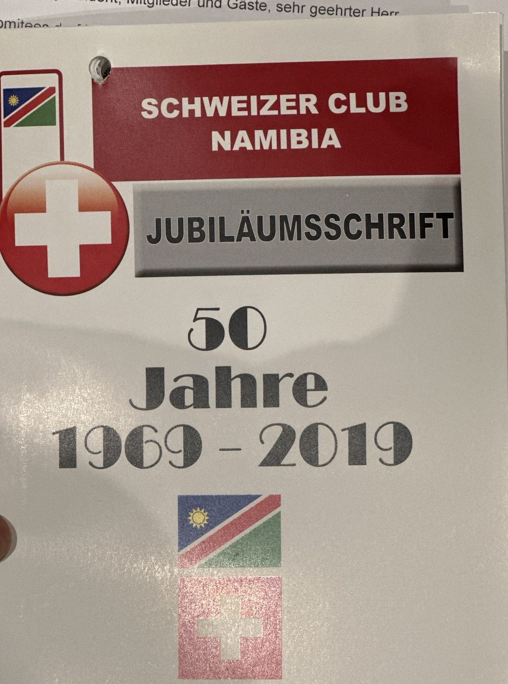 The Festschrift, “50 Jahre 1969–2019”: the cover